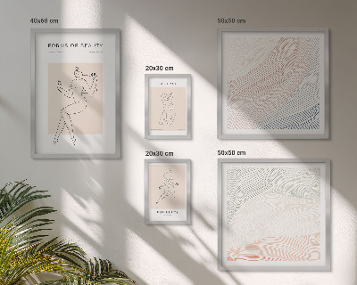 Bildergalerie-set für die wand Formen der Schönheit, Silhouettenlinien