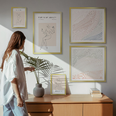 Bildergalerie-set für die wand Formen der Schönheit, Silhouettenlinien
