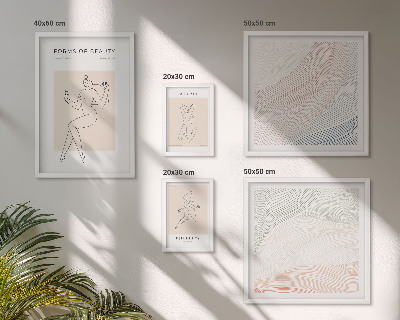 Bildergalerie-set für die wand Formen der Schönheit, Silhouettenlinien
