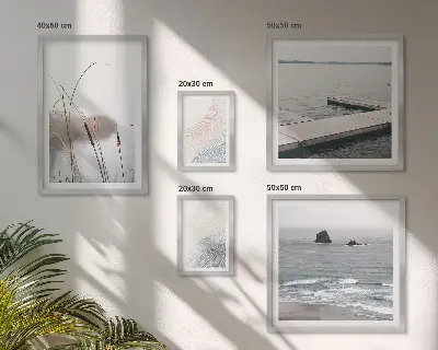 Modernes Wandbilder-Set mit minimalistischen Meereslandschaften