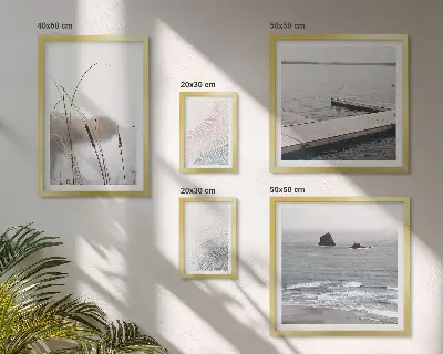Modernes Wandbilder-Set mit minimalistischen Meereslandschaften