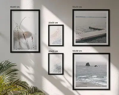 Modernes Wandbilder-Set mit minimalistischen Meereslandschaften
