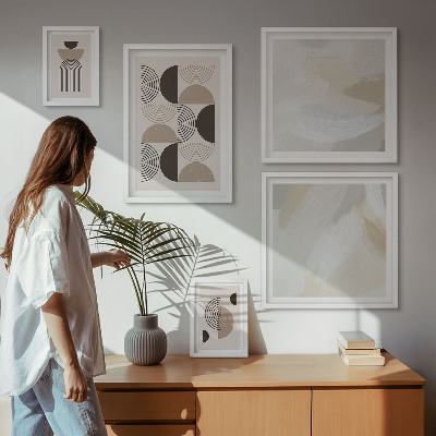 Bilderset fürs sofa Abstrakte Formen Geometrie