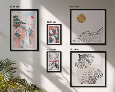 Bildergalerie-set für die wand Wasserfalllandschaften Japans