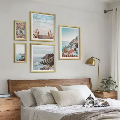 Modernes Wandbilder-Set italienische Städte mit Stränden und Entspannungsmotiven