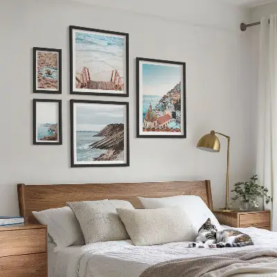 Modernes Wandbilder-Set italienische Städte mit Stränden und Entspannungsmotiven