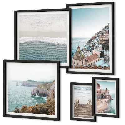 Bildergalerie-set für die wand Landschaften einer Küstenstadt