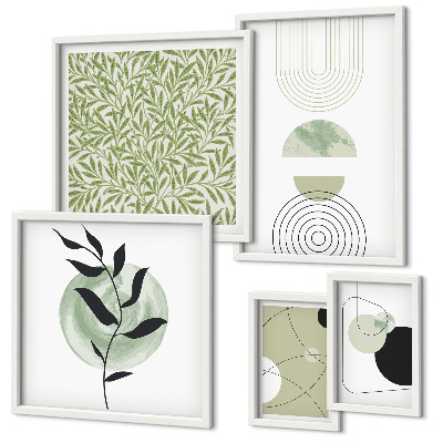 Modernes wandbilder-set Abstrakte geometrische Pflanzen
