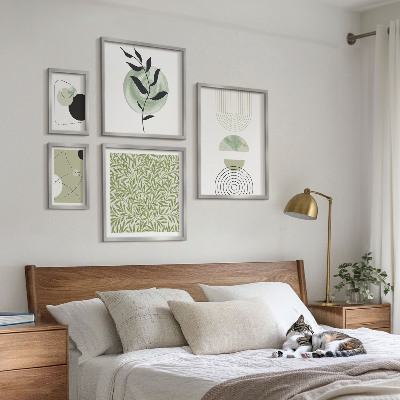 Modernes wandbilder-set Abstrakte geometrische Pflanzen