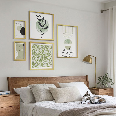 Modernes wandbilder-set Abstrakte geometrische Pflanzen