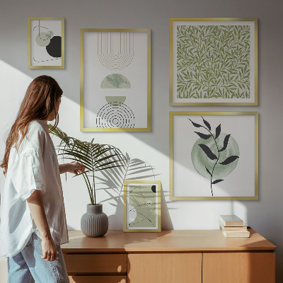 Modernes wandbilder-set Abstrakte geometrische Pflanzen