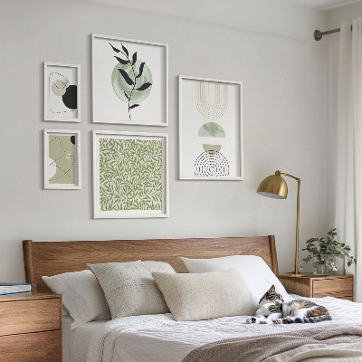 Modernes wandbilder-set Abstrakte geometrische Pflanzen