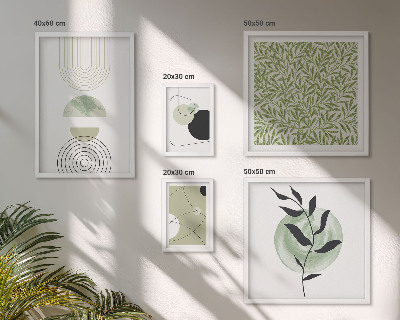 Modernes wandbilder-set Abstrakte geometrische Pflanzen