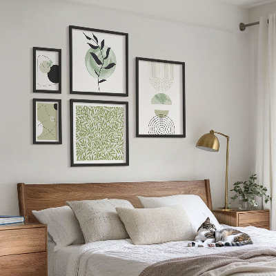 Modernes wandbilder-set Abstrakte geometrische Pflanzen