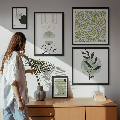 Modernes wandbilder-set Abstrakte geometrische Pflanzen