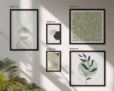 Modernes wandbilder-set Abstrakte geometrische Pflanzen