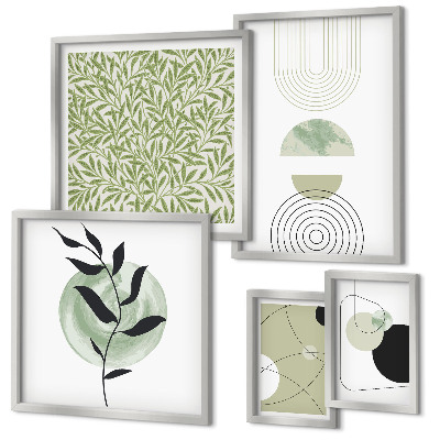 Modernes wandbilder-set Abstrakte geometrische Pflanzen