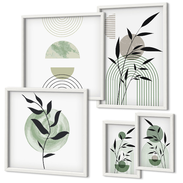 Bildergalerie-set für die wand Stilvolle Pflanzengrafiken