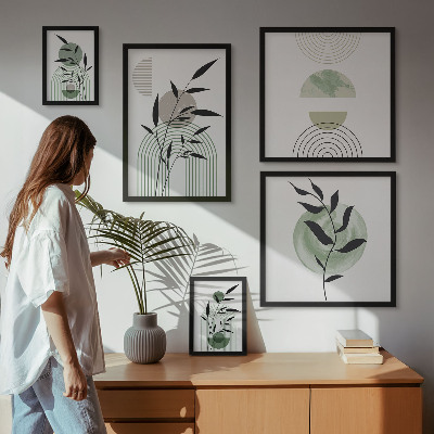 Bildergalerie-set für die wand Stilvolle Pflanzengrafiken