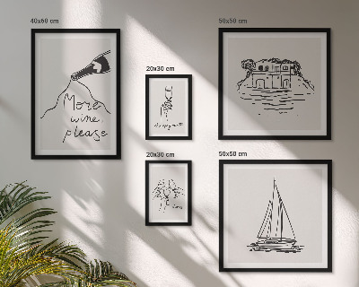 Modernes wandbilder-set Stilvolle Weingrafiken Entspannung