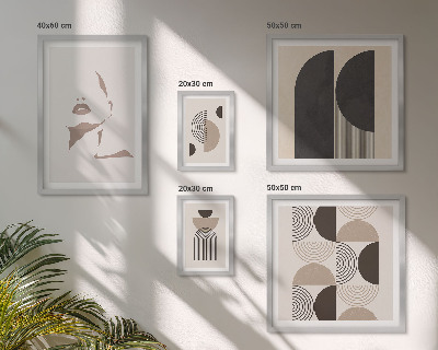 Modernes wandbilder-set Stilvolle geometrische Porträts