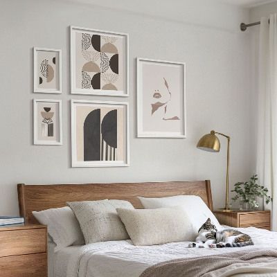 Modernes wandbilder-set Stilvolle geometrische Porträts