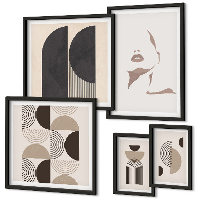 Modernes wandbilder-set Stilvolle geometrische Porträts