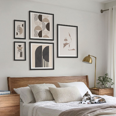 Modernes wandbilder-set Stilvolle geometrische Porträts