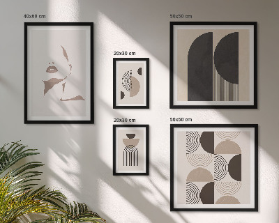 Modernes wandbilder-set Stilvolle geometrische Porträts