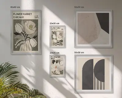 Bilderset Blumenarrangements für das Sofa