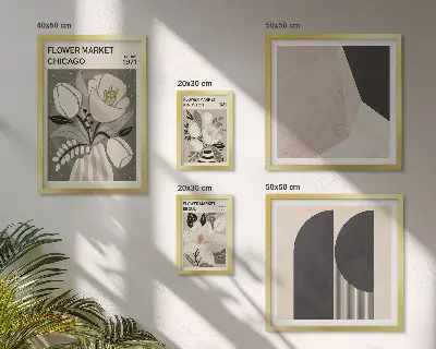 Bilderset Blumenarrangements für das Sofa