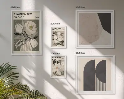 Bilderset Blumenarrangements für das Sofa