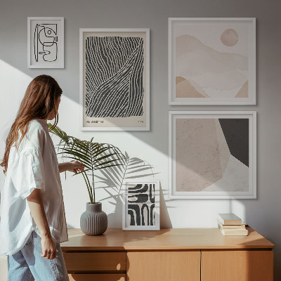 Bildergalerie-set für die wand Minimalistische Erdmuster abstrakt