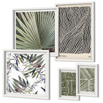 Modernes wandbilder-set Minimalistische Pflanzenmuster