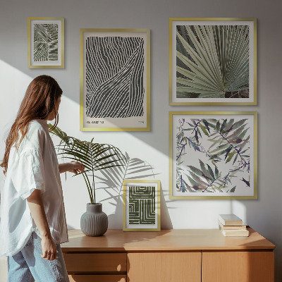 Modernes wandbilder-set Minimalistische Pflanzenmuster