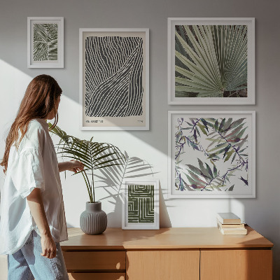 Modernes wandbilder-set Minimalistische Pflanzenmuster