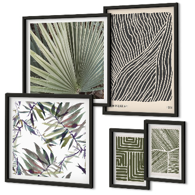 Modernes wandbilder-set Minimalistische Pflanzenmuster