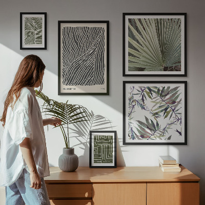 Modernes wandbilder-set Minimalistische Pflanzenmuster