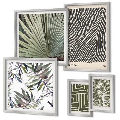 Modernes wandbilder-set Minimalistische Pflanzenmuster
