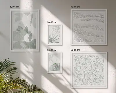 Bilderset fürs Sofa mit Pflanzenmotiven