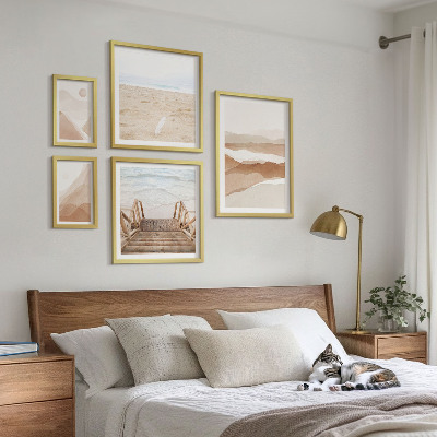 Bilderset fürs sofa Minimalistische Strände und Berge