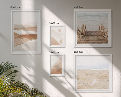 Bilderset fürs sofa Minimalistische Strände und Berge