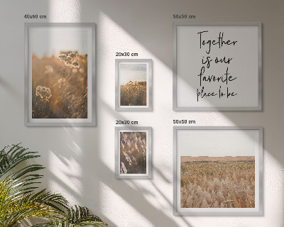 Modernes wandbilder-set Naturlandschaften, Blumen, Sprüche