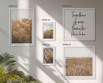 Modernes wandbilder-set Naturlandschaften, Blumen, Sprüche