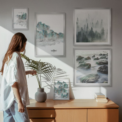 Bildergalerie-set für die wand Friedliche Landschaften mit Wasser