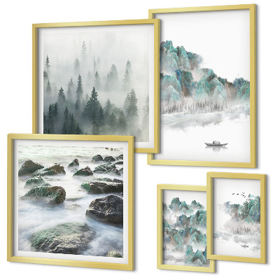 Bildergalerie-set für die wand Friedliche Landschaften mit Wasser