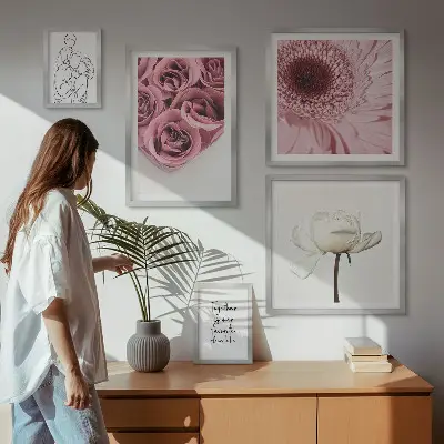 Bildergalerie-Set für die Wand mit floralen Boho-Inspirationen