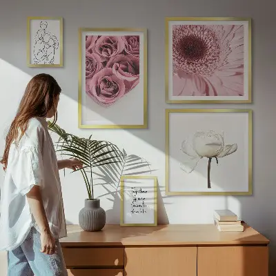 Bildergalerie-Set für die Wand mit floralen Boho-Inspirationen