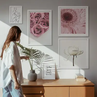 Bildergalerie-Set für die Wand mit floralen Boho-Inspirationen