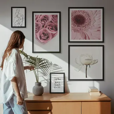 Bildergalerie-Set für die Wand mit floralen Boho-Inspirationen